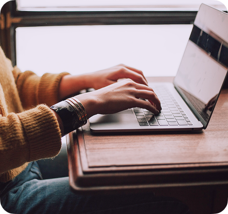 Man working on laptop